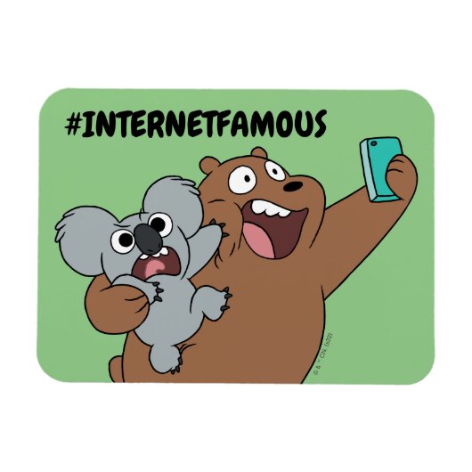 Grizz & Nom Nom - #InternetFamous Magneet (Horizontaal)