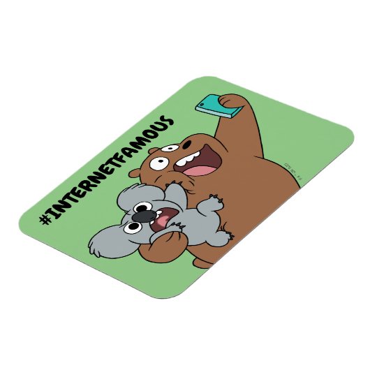 Grizz & Nom Nom - #InternetFamous Magneet (Linkerzijde)