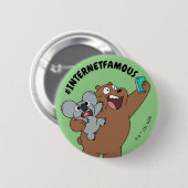 Grizz & Nom Nom - #InternetFamous Ronde Button 5,7 Cm (Voorkant /achterkant)