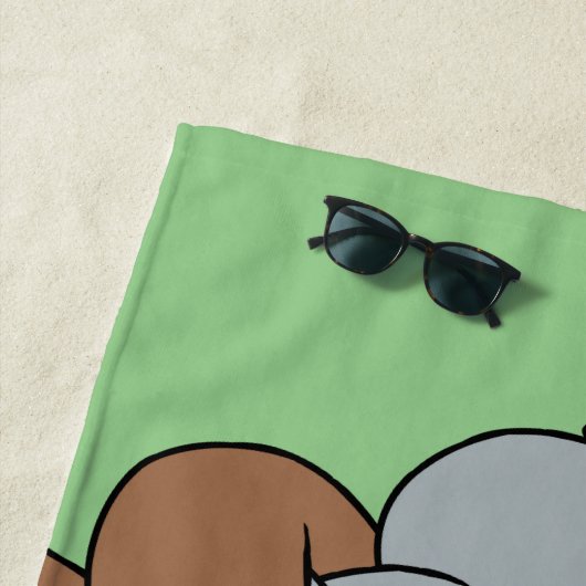 Grizz & Nom Nom - #InternetFamous Strandlaken (In situ)