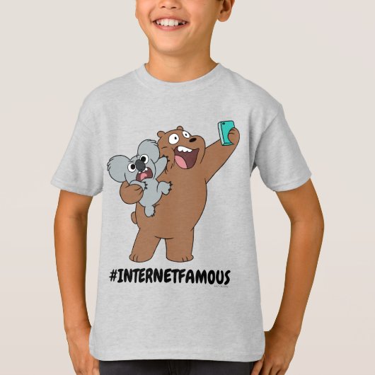 Grizz & Nom Nom - #InternetFamous T-shirt (Voorkant)