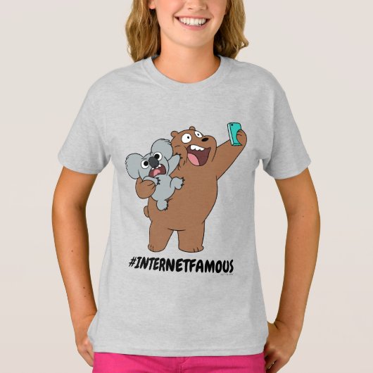 Grizz & Nom Nom - #InternetFamous T-shirt (Voorkant)