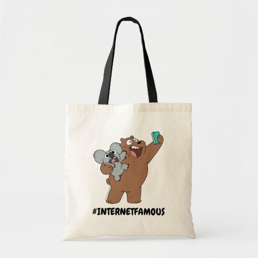 Grizz & Nom Nom - #InternetFamous Tote Bag (Voorkant)