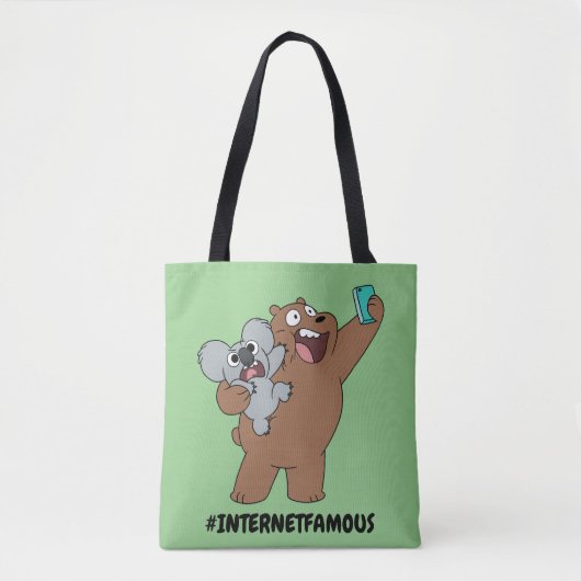 Grizz & Nom Nom - #InternetFamous Tote Bag (Voorkant)