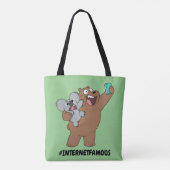 Grizz & Nom Nom - #InternetFamous Tote Bag (Achterkant)