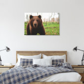 GRIZZELF BEER FOTOGRAFIE GEWRAPPEERDE CANVAS (Insitu (Slaapkamer))