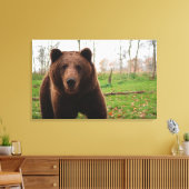 GRIZZELF BEER FOTOGRAFIE GEWRAPPEERDE CANVAS (Insitu (Woonkamer))
