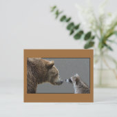 Grizzle Beer ontmoet Raccoon Briefkaart (Staand voorkant)