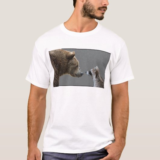 Grizzle Beer ontmoet Raccoon T-shirt (Voorkant)