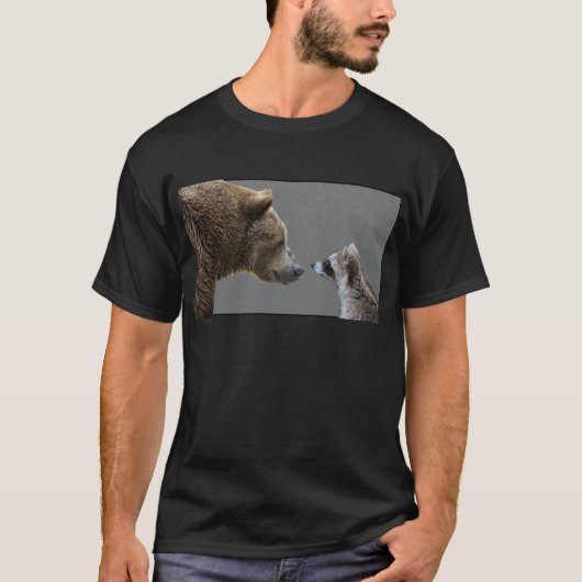 Grizzle Beer ontmoet Raccoon T-shirt (Voorkant)