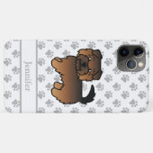 Grizzle Norfolk Terrier Cartoon Hond & Naam Case-Mate iPhone Case (Achterkant (horizontaal))