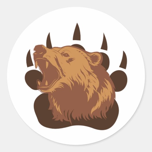 grizzle ronde sticker (Voorkant)