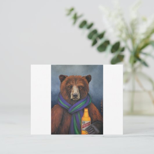 Grizzley draagt briefkaart (Staand voorkant)