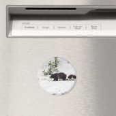 Grizzlies in de sneeuw magneet (Insitu (Vaatwasser))