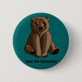Grizzlies Ronde Button 5,7 Cm (Voorkant)