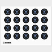 Grizzlies Skull Ronde Sticker (Vel)