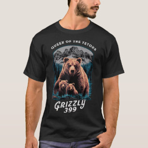 Grizzly 399 Beer minnaars Koningin van de Tetons N T-shirt