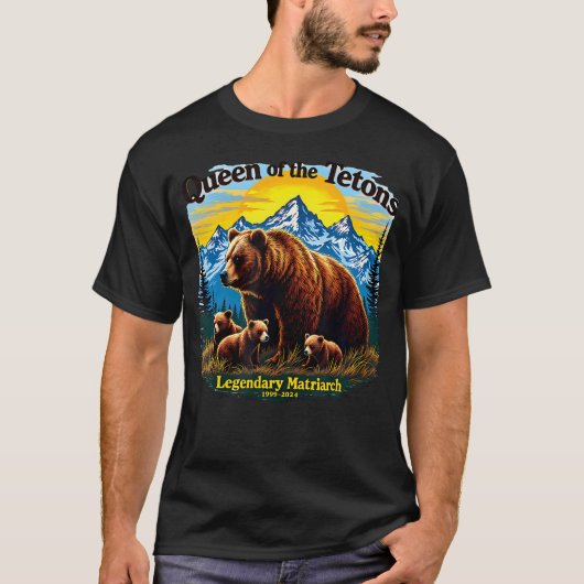 Grizzly 399: Koningin van het Tetons Beer T-shirt (Voorkant)
