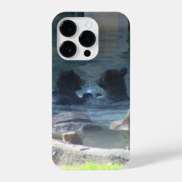 Grizzly Bear Couple iPhone Case 14 Plus Hoesje