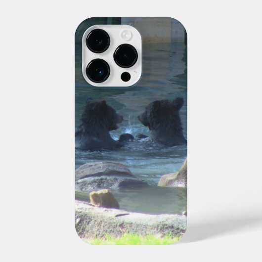 Grizzly Bear Couple iPhone Case Hoesje (Achterkant)