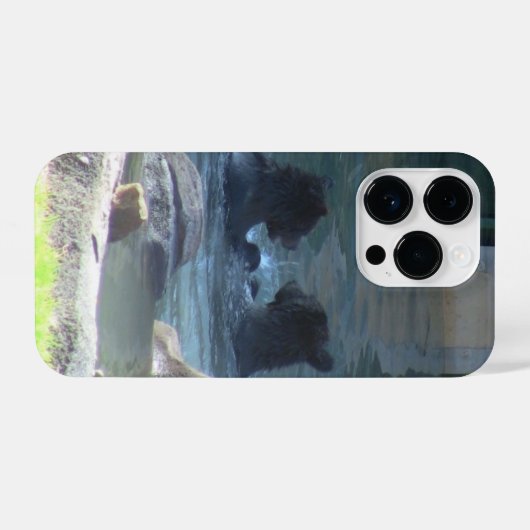 Grizzly Bear Couple iPhone Case iPhone Hoesje (Achterkant horizontaal)