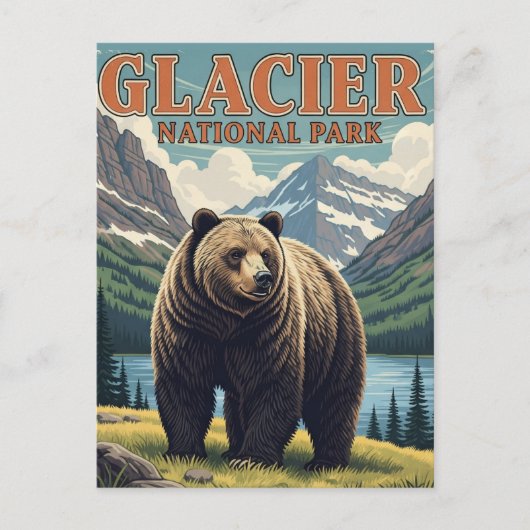 Grizzly Bear in Glacier National Park Montana Briefkaart (Voorkant)