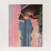 Grizzly Bear-meer Schilderij Legpuzzel (Verticaal)