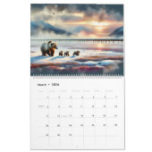 Grizzly Bear Mother Cubs Alaska Wildlife Calendar Kalender (Mar 2026)