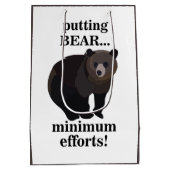 Grizzly Bear Putting Bear Minimum Efforts Funny Medium Cadeauzakje (Achterkant)