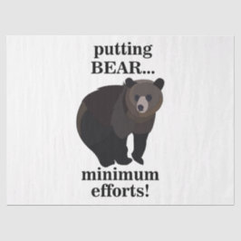Grizzly Bear Putting Bear Minimum Efforts Funny Tissuepapier