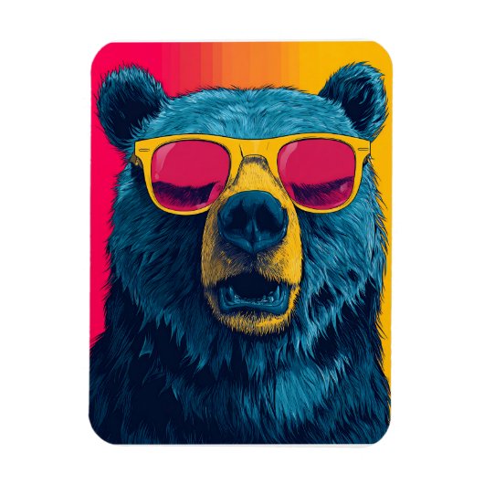 GRIZZLY BEAR ZONNEBRIL GROOT FLEXIBELE MAGNEET (Verticaal)