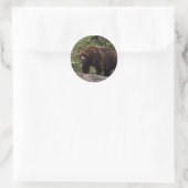 grizzly-beer-004 ronde sticker (Tas)