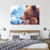 Grizzly Beer 399, GB 399 Canvas Afdruk (Insitu (Slaapkamer))