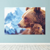 Grizzly Beer 399, GB 399 Canvas Afdruk (Insitu (Houten vloer))