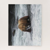 Grizzly Beer Alaska Salmon Vist Wildlife Legpuzzel (Verticaal)