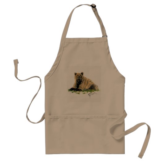 Grizzly Beer Apron Standaard Schort (Voorkant)
