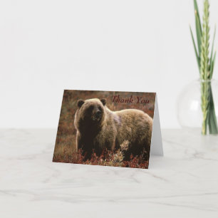Grizzly Beer Bedankt Opmerking Kaart