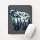 Grizzly Beer Bergen en bossen Muismat (Met muis)