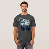 Grizzly Beer Bergen en bossen T-shirt (Voorkant volledig)