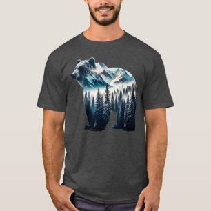 Grizzly Beer Bergen en bossen T-shirt