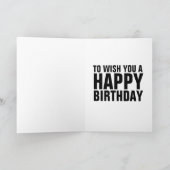 GRIZZLY BEER BIRTHDAY-KAARTEN KAART (Binnen)