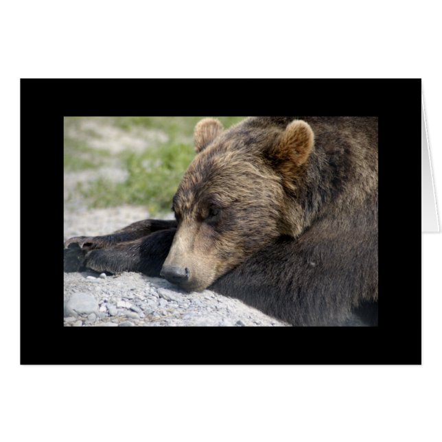 Grizzly Beer Blank card (Voorkant Horizontaal)