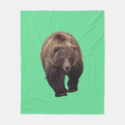 GRIZZLY BEER BLANKET FLEECE DEKEN (Voorkant)