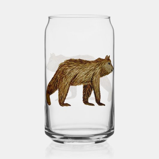 Grizzly Beer Blikvorm Glas (Achterkant)