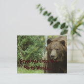 Grizzly-Beer Briefkaart (Staand voorkant)