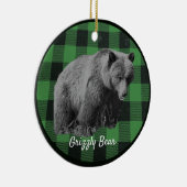 Grizzly Beer Buffalo geplakt keramisch siermiddel Keramisch Ornament (Rechts)