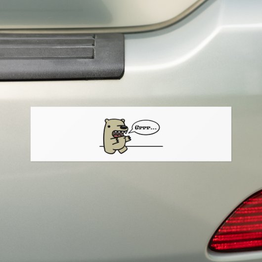Grizzly Beer Bumpersticker (Op auto)