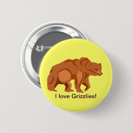 Grizzly Beer Button (Voorkant /achterkant)