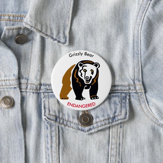 Grizzly Beer - Button (In situ)