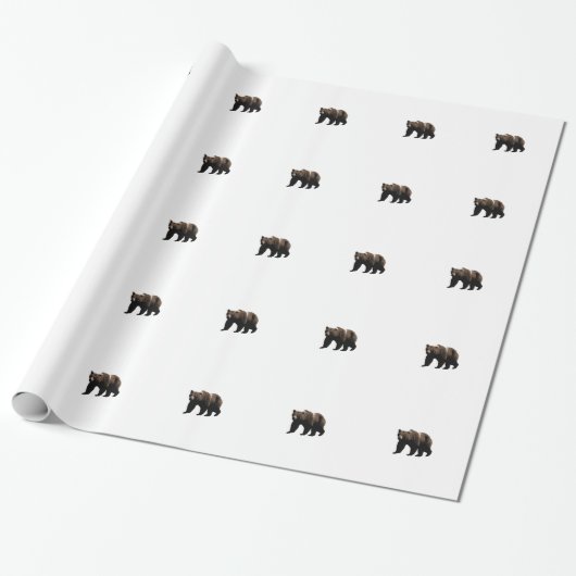 Grizzly Beer Cadeaupapier (Uitgerold)